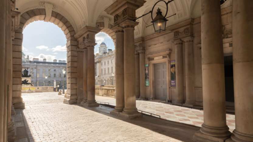 Archways leading to the entrance of The Courtauld Gallery