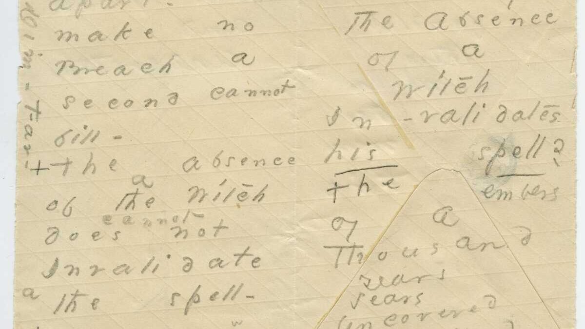 A poem written on an envelope