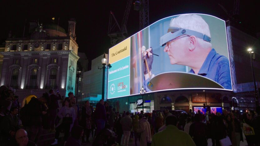 A large digital screen in Piccadilly Circus