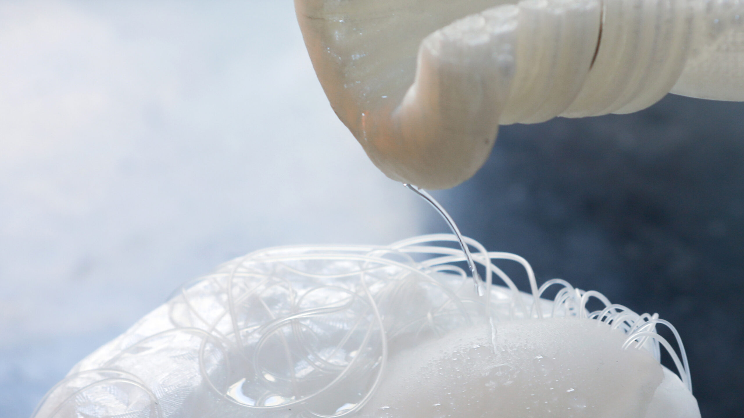 Silicone casting, silicone tube sculpture