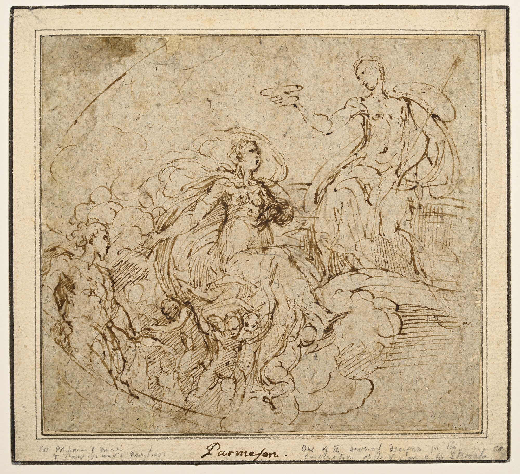 The display of Parmigianino's double-sided drawings: Two new