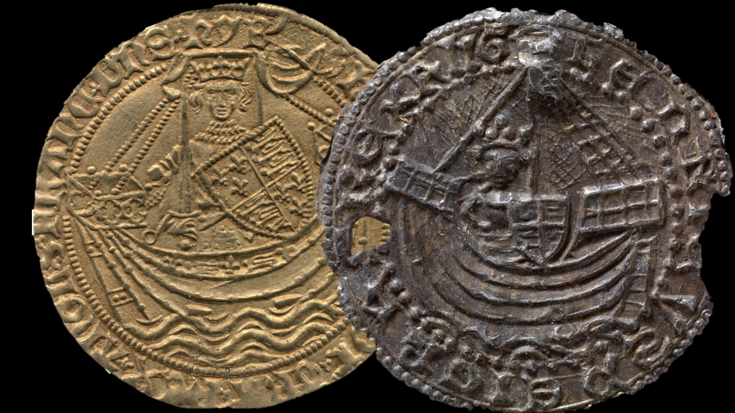 Image of two metal coins overlapping