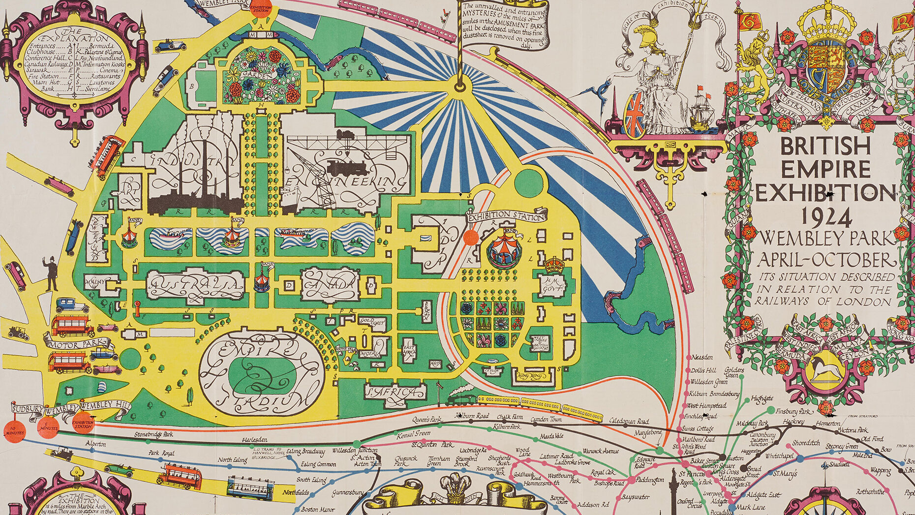 British Empire Exhibition Poster and Map