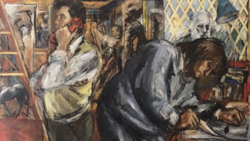 Book cover with two figures