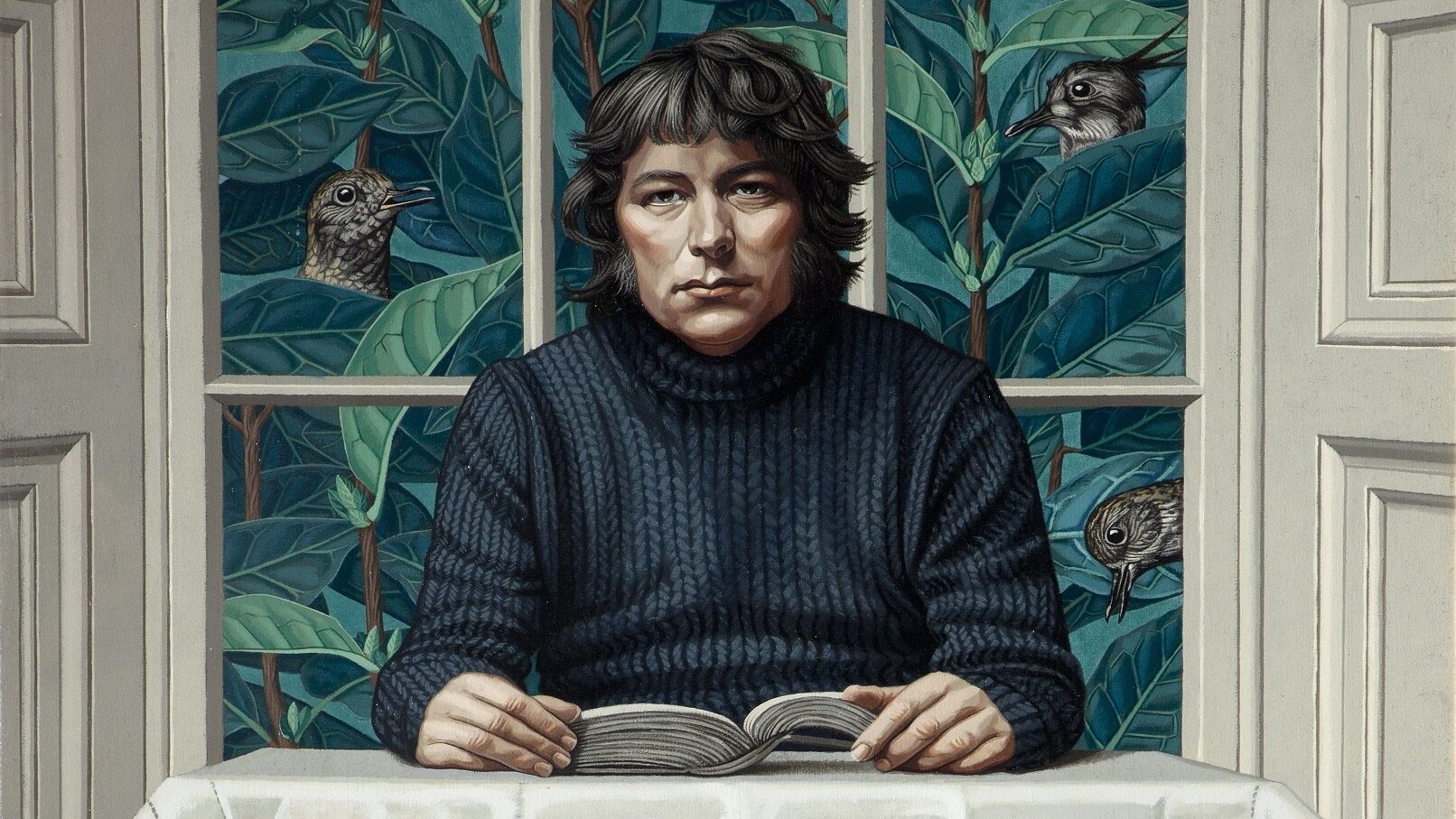 A portrait of the poet Seamus Heaney by Edward Mcguire