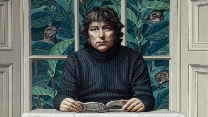A portrait of the poet Seamus Heaney by Edward Mcguire