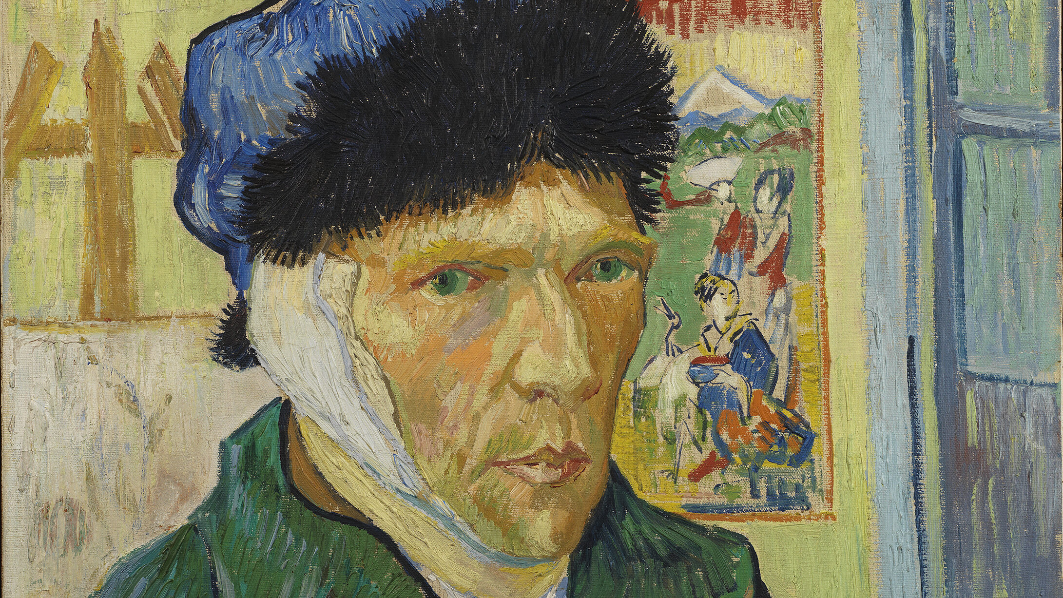 Painted self-portrait of Van Gogh