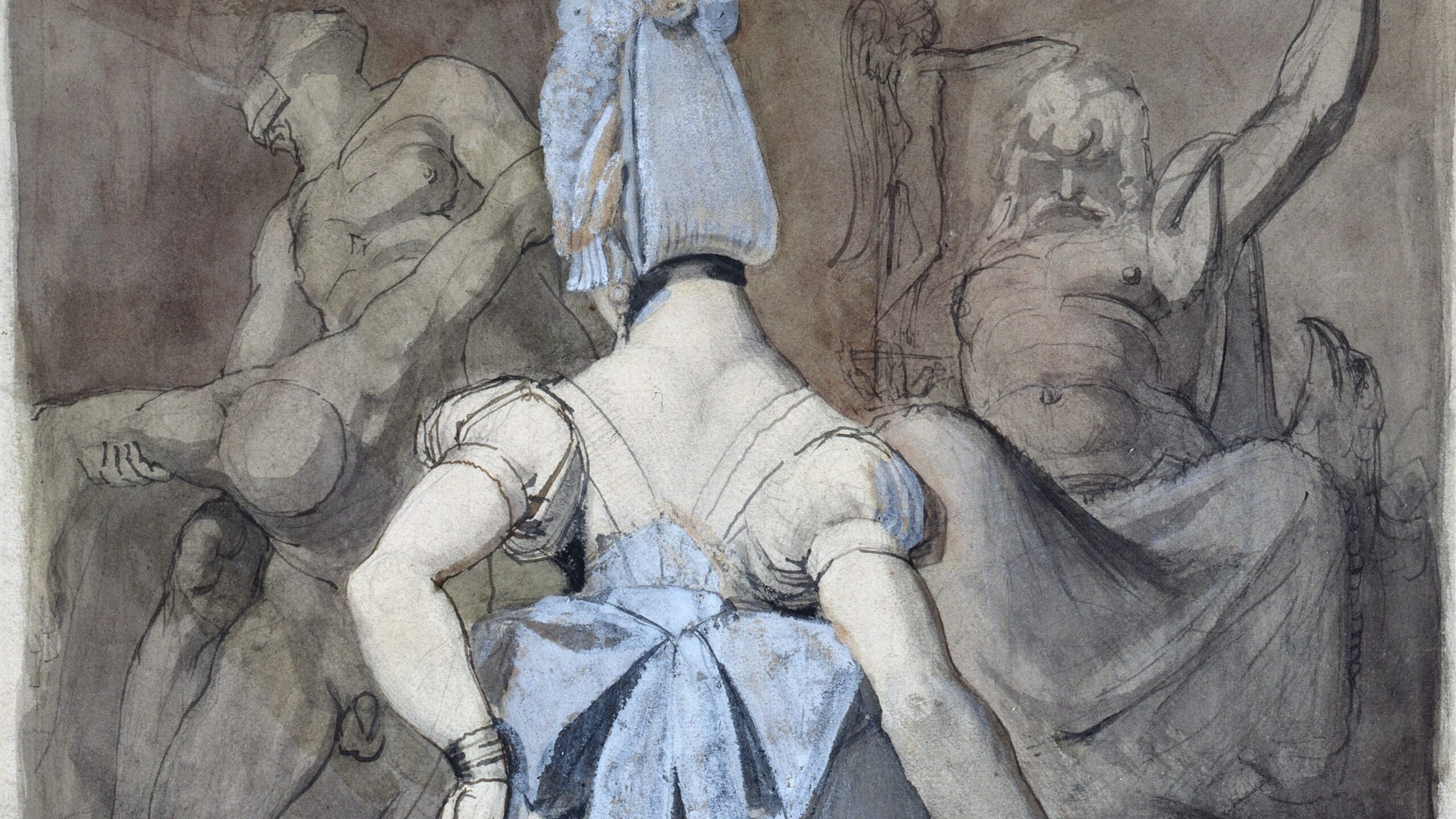 Henry Fuseli, Woman in a Sculpture Gallery​ (1798)