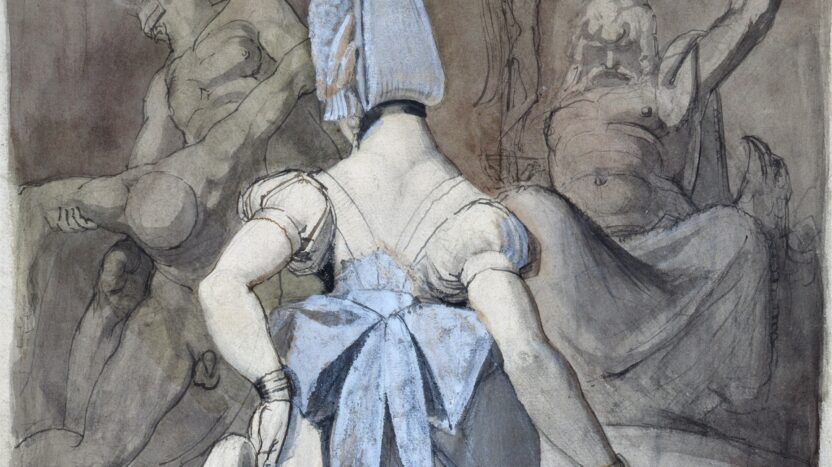 Henry Fuseli, Woman in a Sculpture Gallery​ (1798)