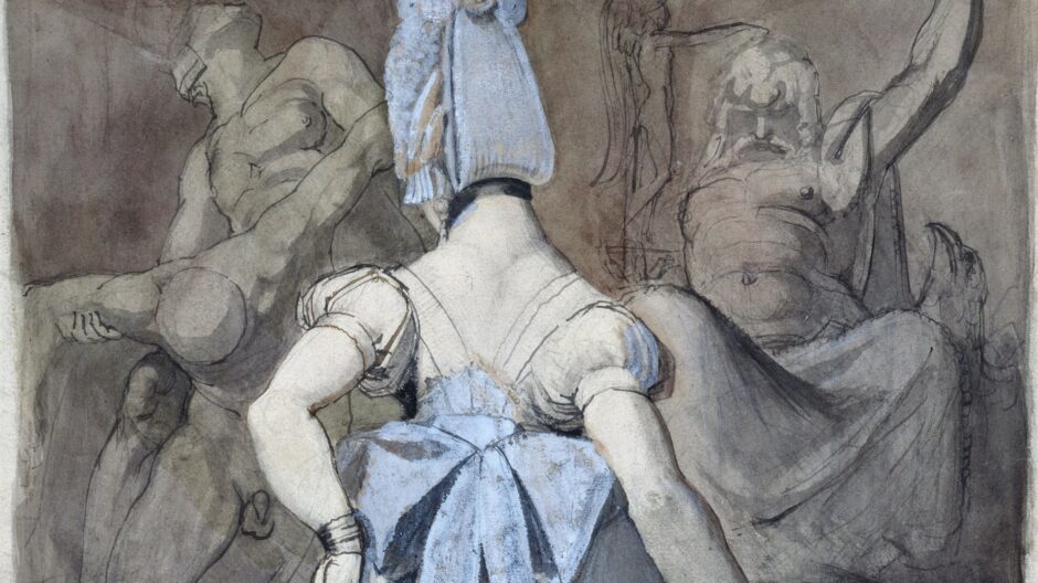 Henry Fuseli, Woman in a Sculpture Gallery​ (1798)