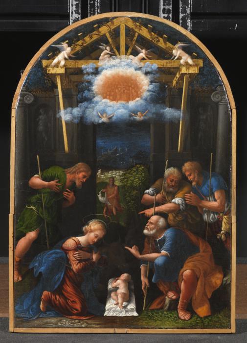 Painting depicting the shepherds at the birth of Jesus