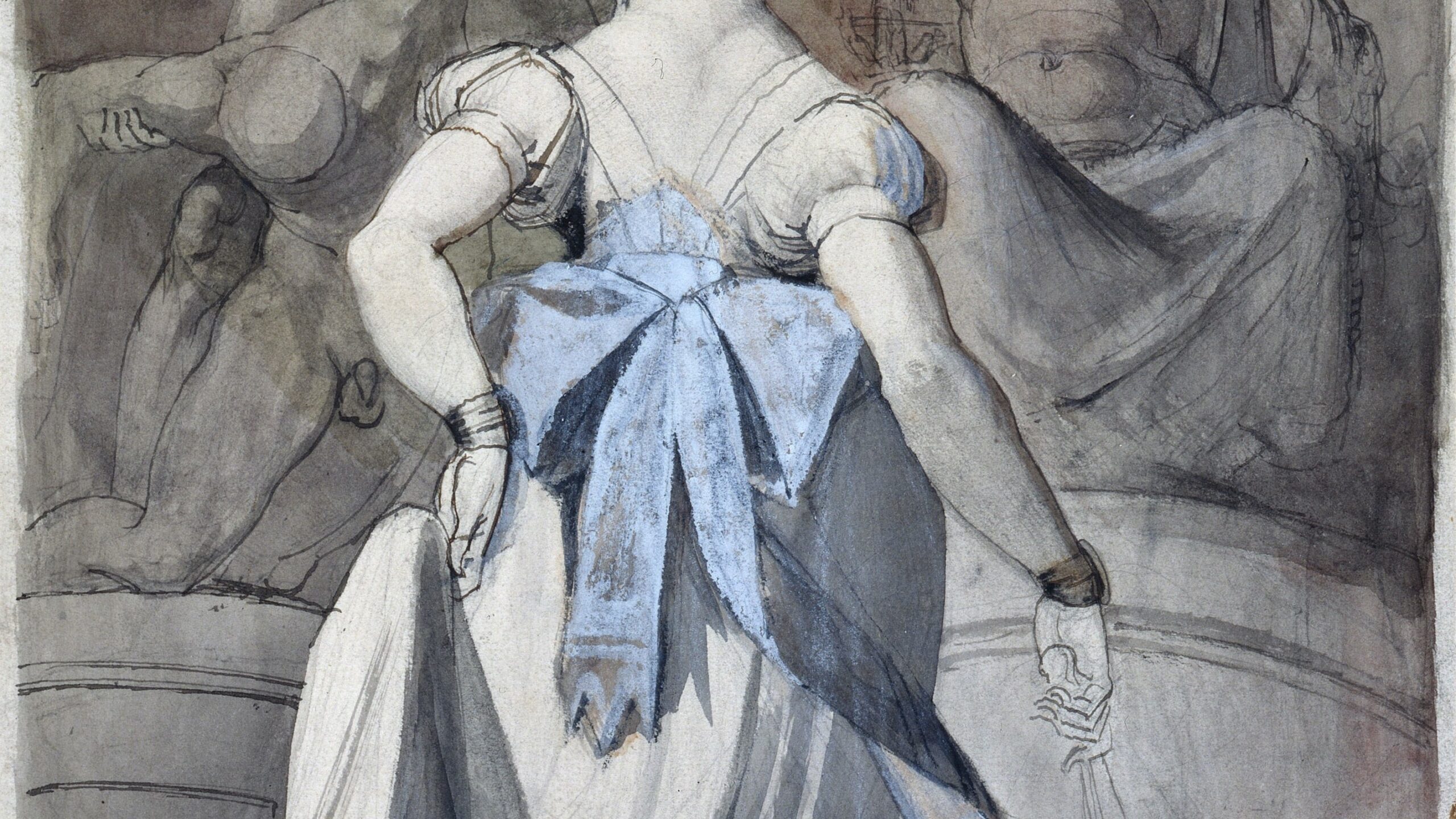 Henry Fuseli, Woman in a Sculpture Gallery​ (1798)
