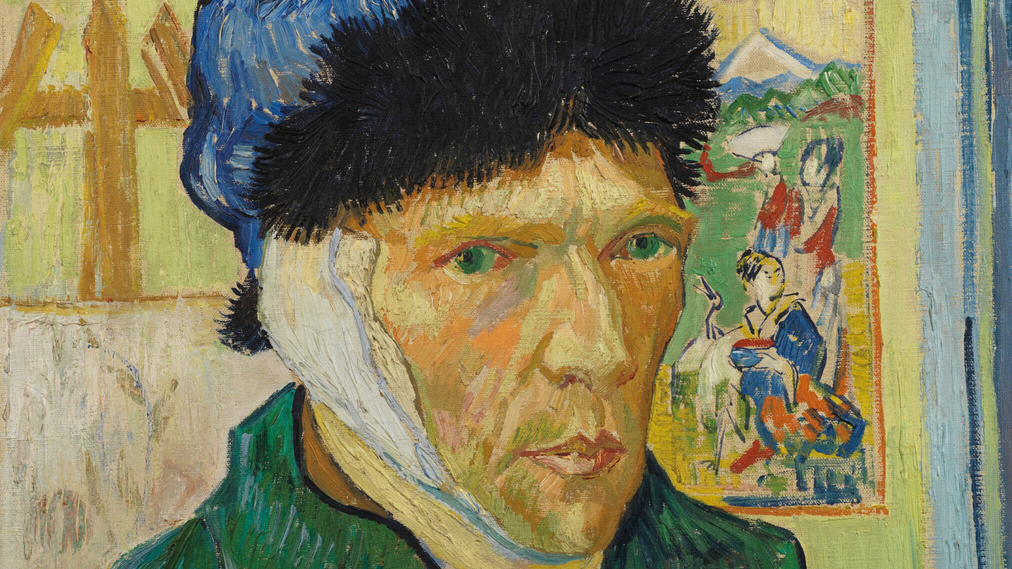 painting of a man with a bandage covering his ear