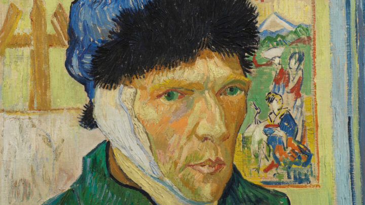 painting of a man with a bandage covering his ear