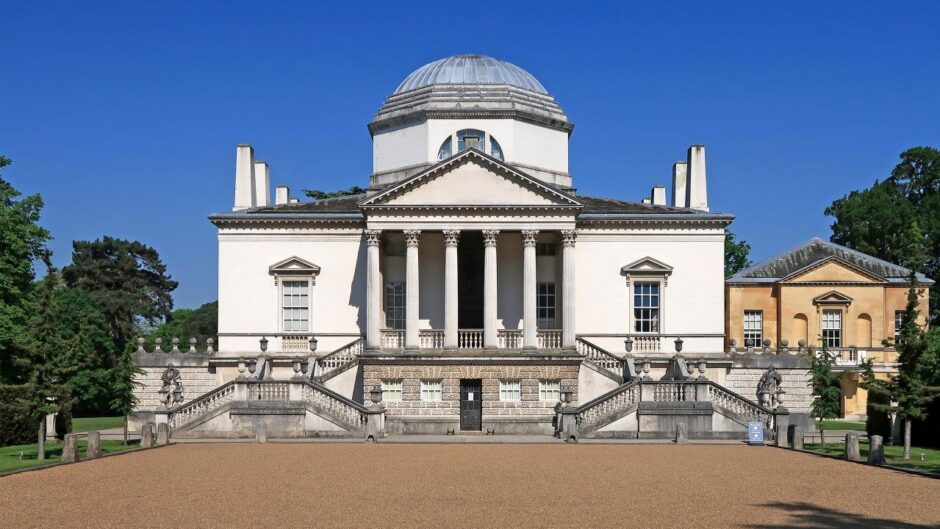 A photograph of Chiswick House.