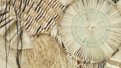 Photograph of a section of woven fabric