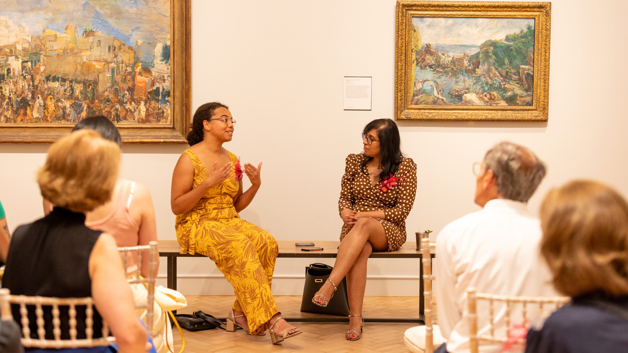 Two people talking to each other