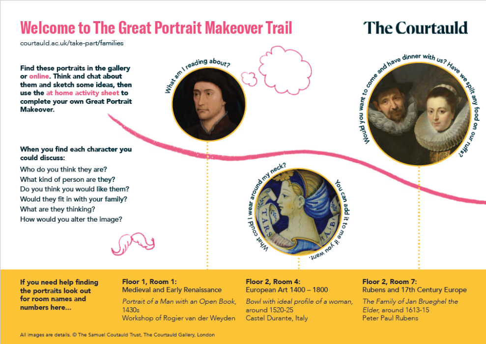 An image of The Coutauld's Free Family Trail: Great Portrait Makeover