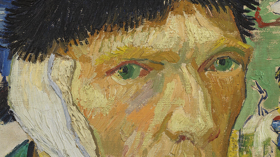 Painted self-portrait of Van Gogh