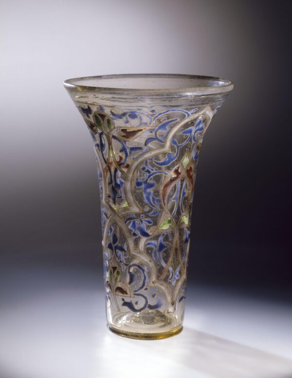 1. ‘The Luck of Edenhall’, glass enamel vessel made in Egypt or Syria, but in Britain by the 15th-century © Victoria & Albert Museum