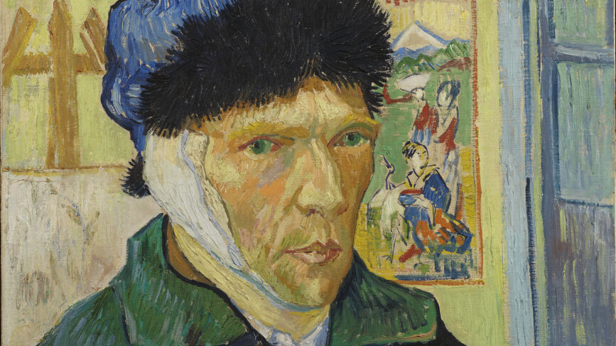 Painted self-portrait of Van Gogh