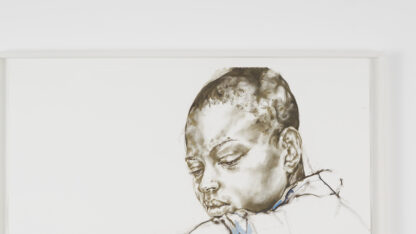 drawing of a black woman wearing a blue dress