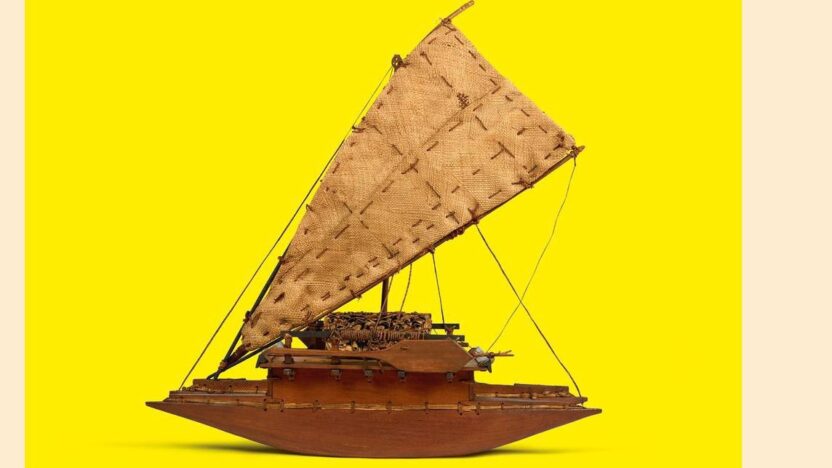 Exhibition poster for a show entitled 'Une autre histoire du monde' at Mucem from 8 November 2023 - 11 March 2024