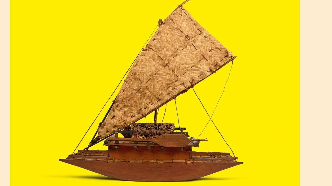 Exhibition poster for a show entitled 'Une autre histoire du monde' at Mucem from 8 November 2023 - 11 March 2024