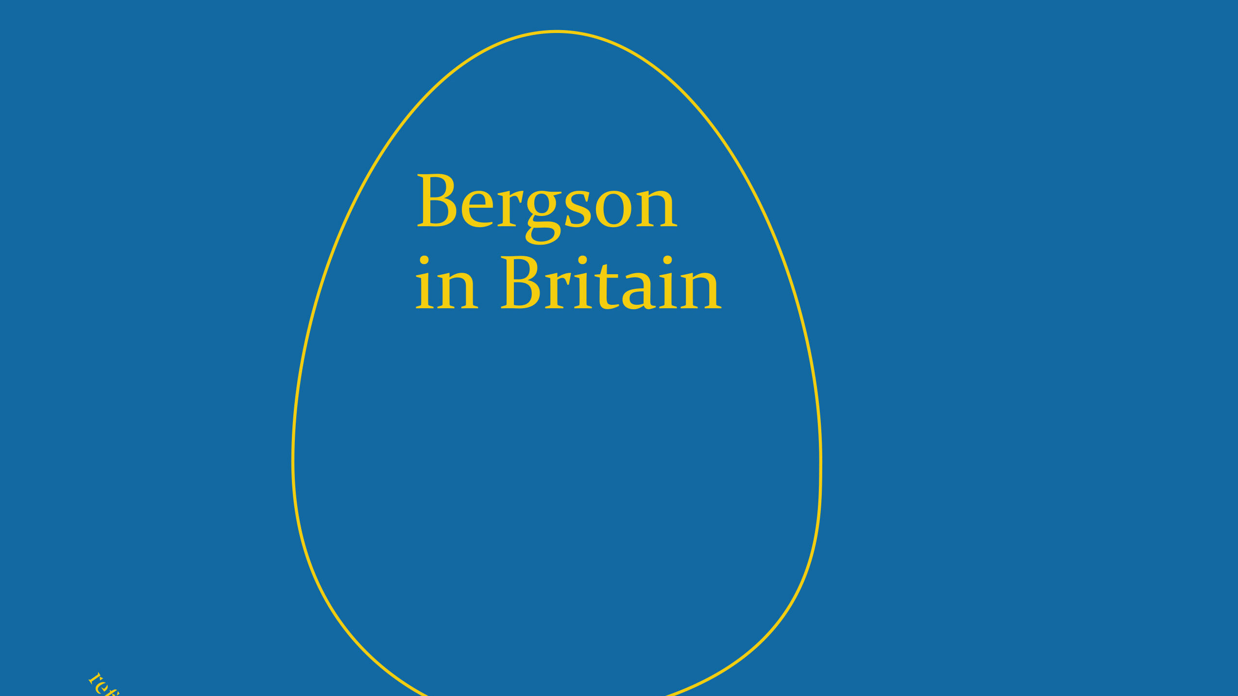 blue book cover with yellow title Bergson in Britain