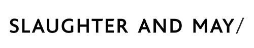 Slaughter and May black logo on a transparent background