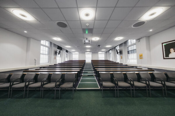 Lecture Theatre. View of seating space.