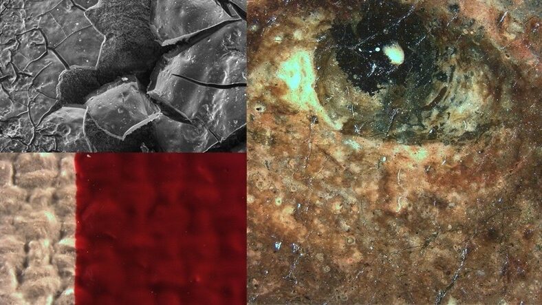 Screenshots taken from technical examinations of paintings under conservation treatment.