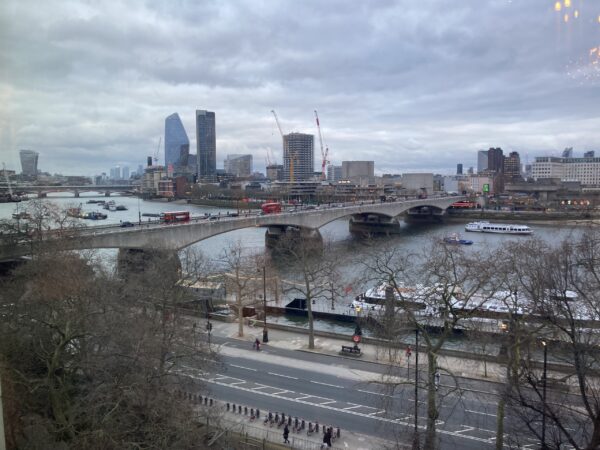 View from Waterloo Bridge from the 5th floor of the Savoy Hotel