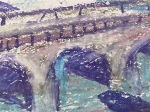 oil sketch of a bridge