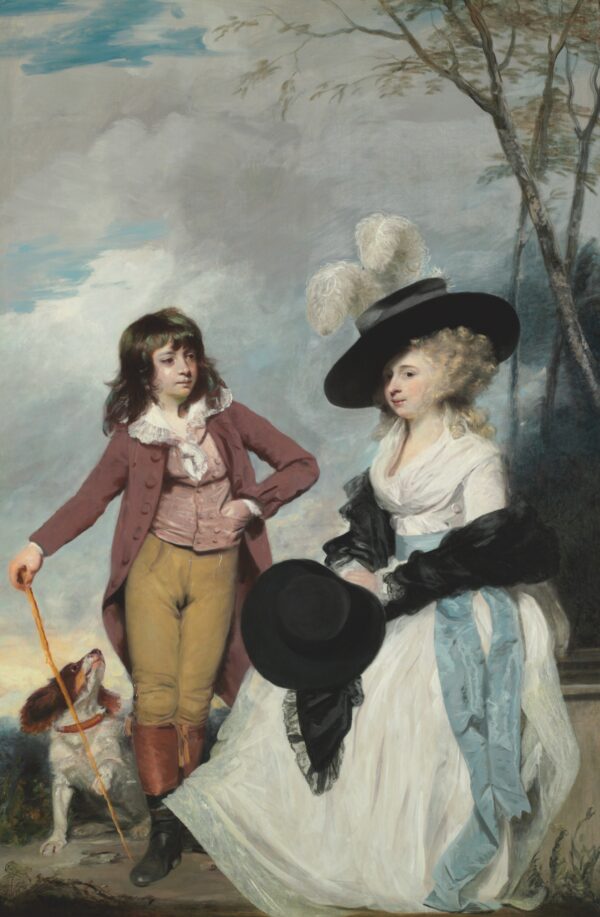 Joshua Reynolds (1723 – 1792), Portrait of Maria Marow Gideon and her brother William, 1786/87, Oil paint on canvas, 240 x 148 cm. The Henry Barber Trust, The Barber Institute of Fine Arts, University of Birmingham