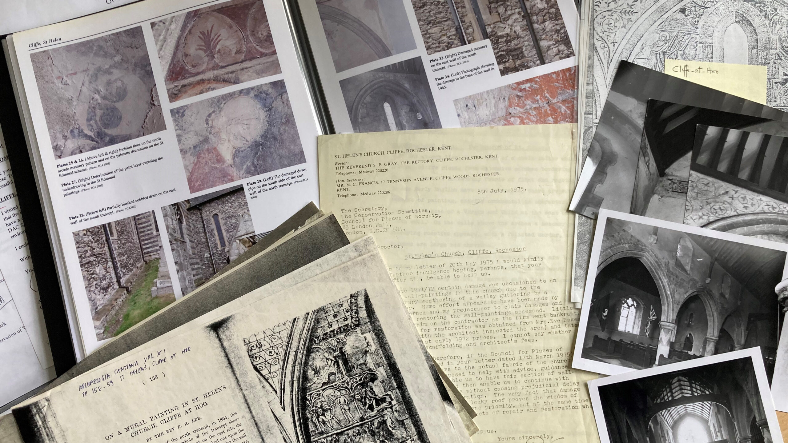 Digitised documentation and images from the National Wall Paintings Survey archive