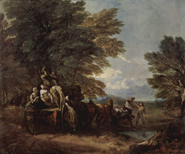 Thomas Gainsborough (1727–1788), The Harvest Wagon, 1767, oil paint on canvas, 120.5 x 144.7 cm. The Henry Barber Trust, the Barber Institute of Fine Arts, University of Birmingham.