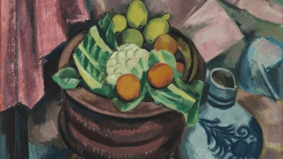 Max Pechstein (1881-1855), Still Life in Grey, 1913, oil paint on canvas, 100.3 x 74.6 cm. The Henry Barber Trust, the Barber Institute of Fine Arts, University of Birmingham.