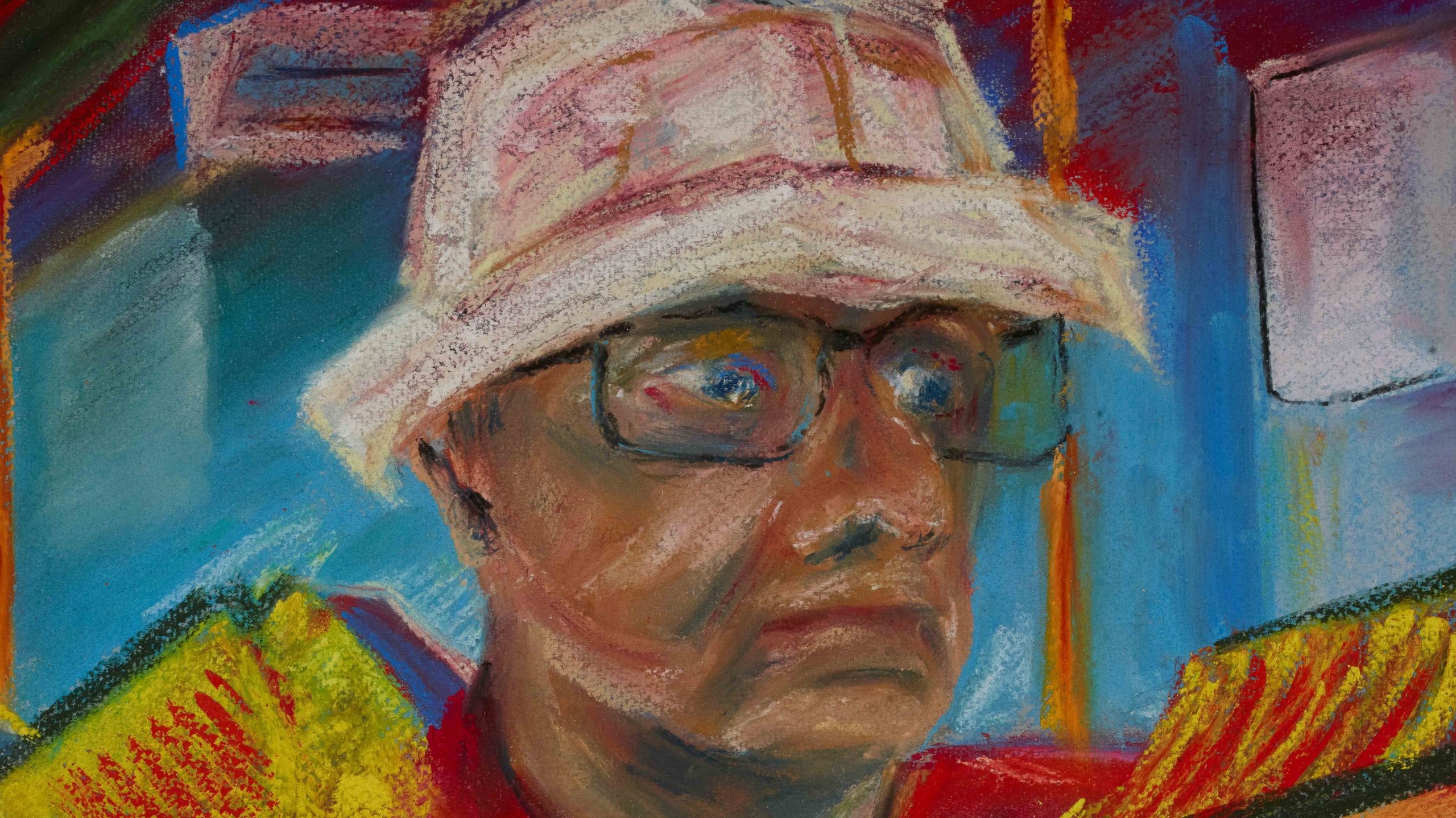 Michael, Self under a Hat Cogitating Climate Change, Coin Street Over 50s Art Group, Sense of Self Online Exhibion 2025 | The Courtauld.