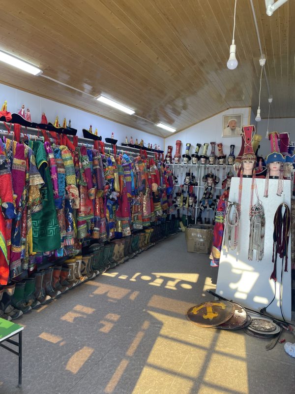 A shop selling tradional Mongolian attire.