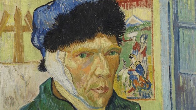 painting of a man with a bandage covering his ear