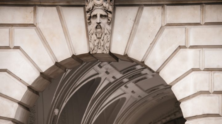 Architectural details of arches at Somerset House.