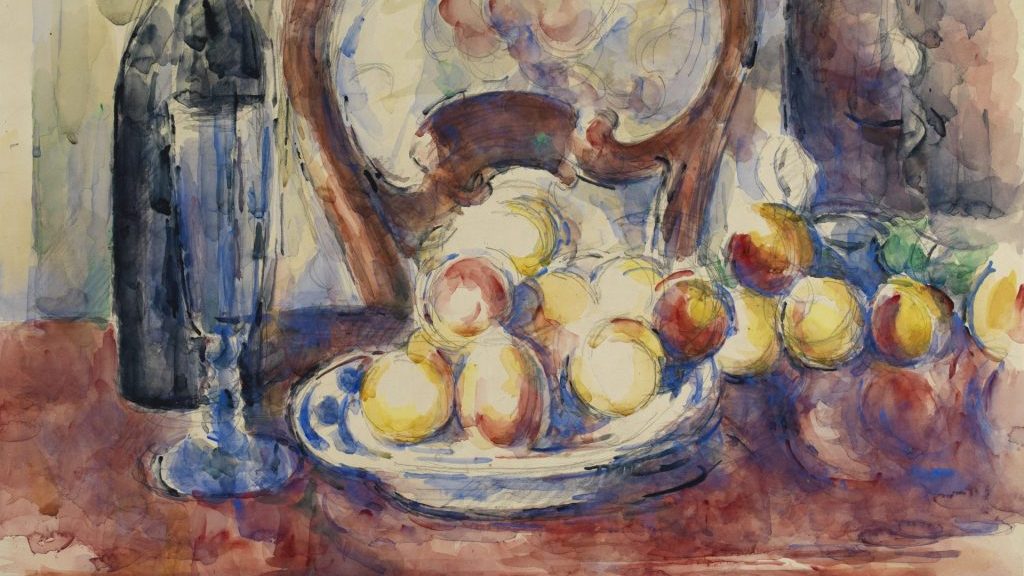 Painting of fruit in a basket