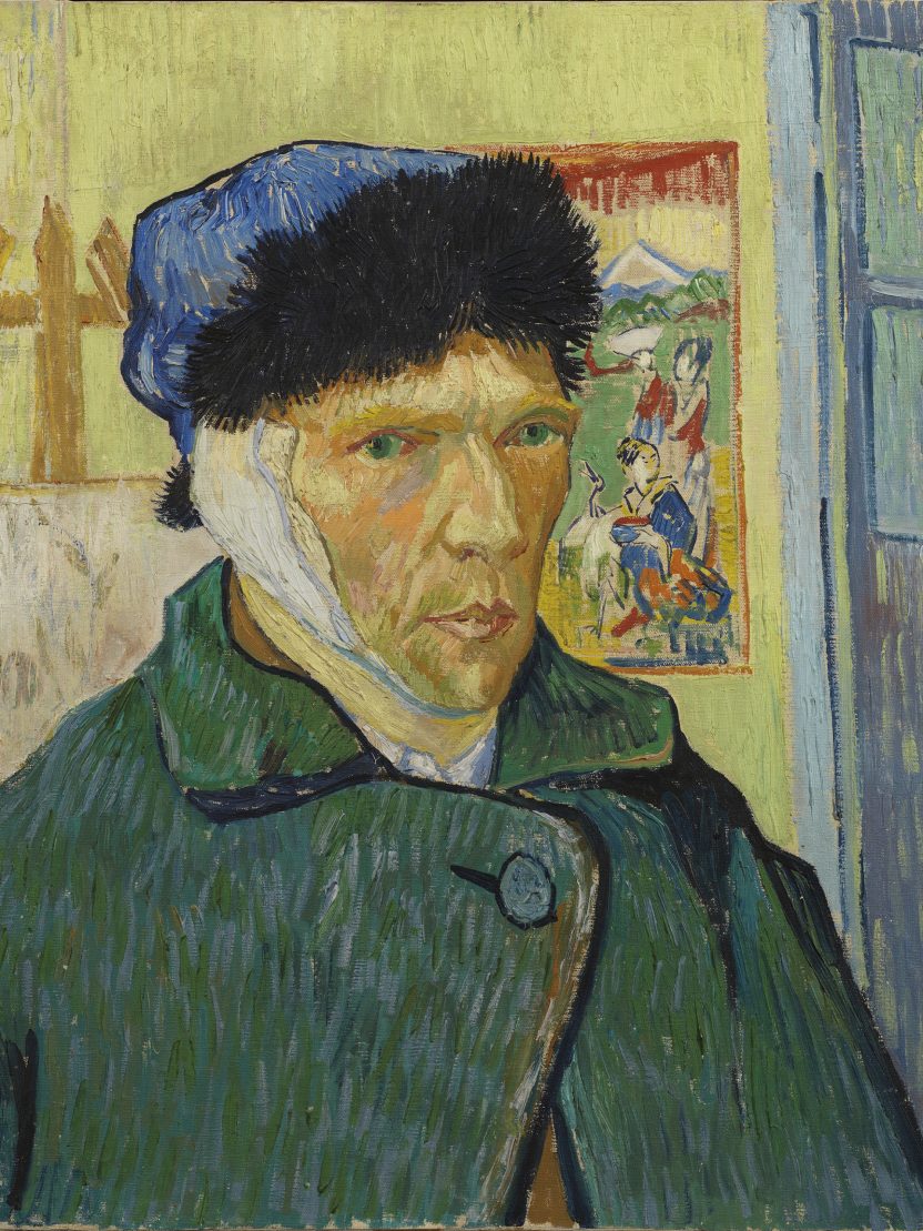 Painted self-portrait of Van Gogh