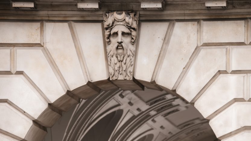 Architectural details of arches at Somerset House.
