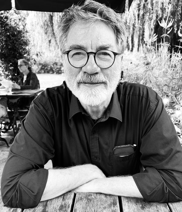 Black and white portrait photograph of Geoffrey Batchen