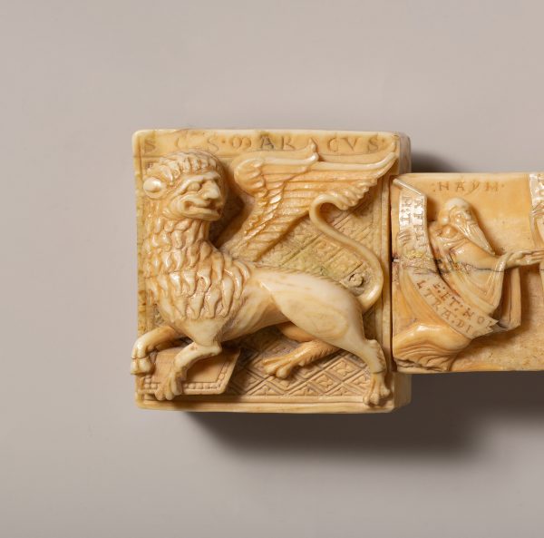 Mark Plaque, Cloisters Cross, 1150–90, walrus ivory.