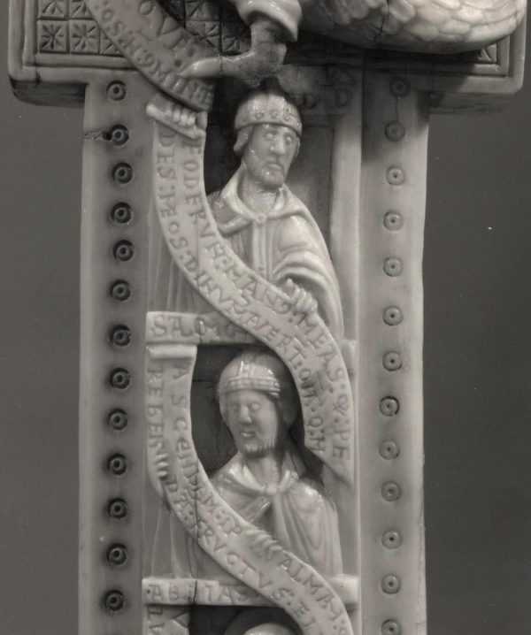 Kings David and Solomon, Cloisters Cross, here dated ca. 1188, walrus ivory.