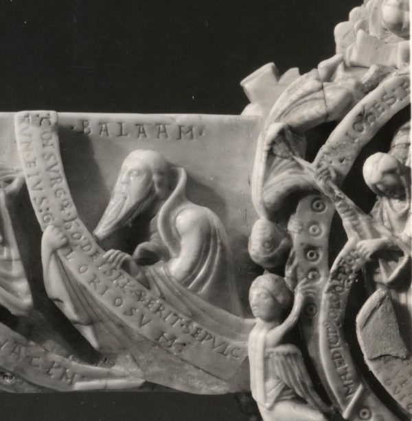 Prophet Balaam, Cloisters Cross, here dated ca. 1188, walrus ivory. The Cloisters Collection, The Metropolitan Museum of Art, New York, Acc. No. 63.12. Artwork in the public domain; photograph provided by Florens Deuchler and modified by the author