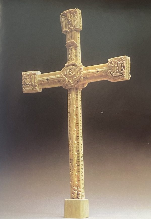 Front, Cloisters Cross, dated here ca. 1150–60, walrus ivory.